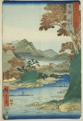 Yamato Province: Tatsuta Mountain and Tatsuta River (from the series Famous Places in the Sixty-odd Provinces)