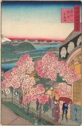 Entrance to the Gankiro Tea House in the Miyozaki District, Yokohama, Bushu