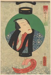 Actor Nakamura Shikan Pictured in a Lamp