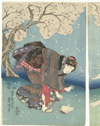 Stormy Day on the Sumida River (Eight Views of Edo)