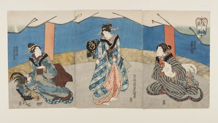 Beauties during a Cockfight