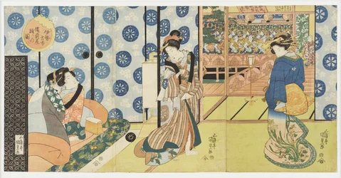 Furuichi in Ise: Dance at the Bizenya Restaurant from the series “Famous Restaurants in the Provinces”