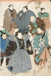 Celebrating Spring (Kabuki Actors Disguised as a Street Crowd)