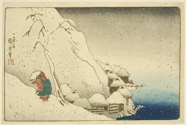 Nichiren in the Snow at Tsukahara on Sado Island