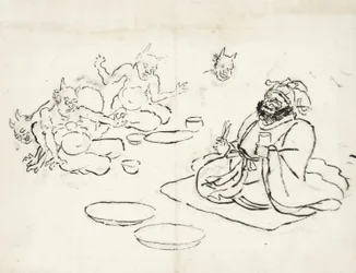 Sketch of Demons Amusing the King of Hell