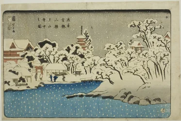 Snow on Benten Hill at Kinryuzan Temple in Asakusa