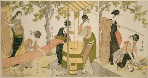 Doing the Laundry by the Well Curb