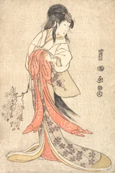 Kabuki Actor Segawa Kikunojo III in a Mad Female Role, 1798 Kansei 9