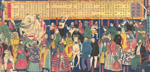 Picture of Men and Women from All Nations, Bankoku danjo jinbutsu zue, 4th month, 1861.