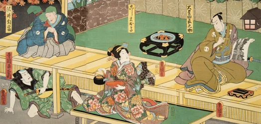 Scene from Tale of Genji by Murasaki Shibuku, c. 1860