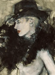 Elegant Woman Black Hat