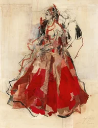 Elegant Woman in Red