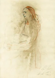 Pensive Nude Woman