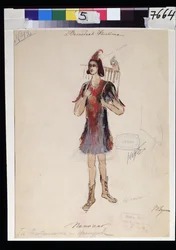Costume design for the opera The Magic Flute by W.A. Mozart