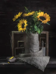 Rustic Sunflower Still Life