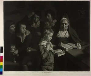 Five Boys at a Lesson with an Old Woman