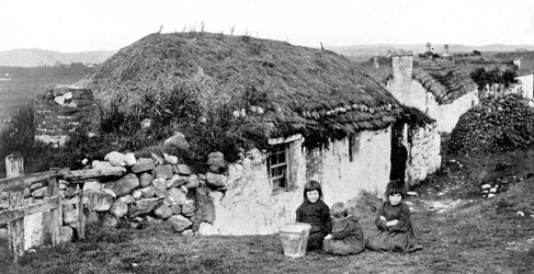 Crofters houses, Stornoway, Lewis, Western Isles, Scotland
