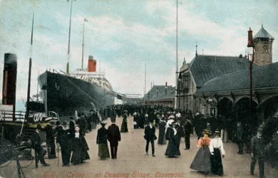 Steamship SS Celtic at the Quayside, Liverpool, Lancashire