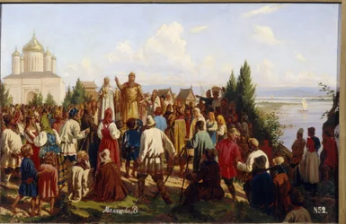 Grand Prince Yaroslav I The Wise Promulgates The First Code of Laws Russkaya Pravda in 1019