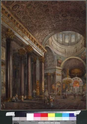 Interior View of the Kazan Cathedral in St. Petersburg by Vasily Semyonovich Sadovnikov