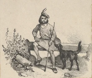 Man sitting with a dog
