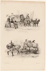 Omnibus coach on the Champs-Elysées, c.1841-44