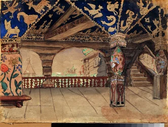 Stage Design for the Theatre Play Snow Maiden by A. Ostrovsky