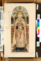 Portrait of Eudoxia Dmitrievna of Suzdal (Study for a Fresco in St Vladimir