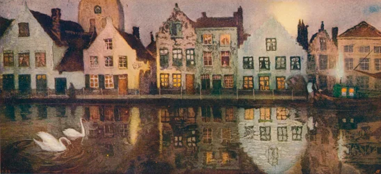 Old Embankment at Bruges, c1890