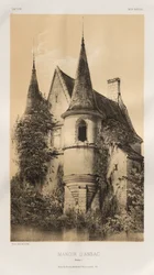 Picturesque Architecture or Monuments of the 15th and 16th Centuries: Castles of France of the 15th and 16th Centuries: Pl. 98, Manor of Ansac (Corrèze)