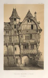 Picturesque Architecture or Monuments of the 15th and 16th Centuries: Castles of France of the 15th and 16th Centuries: Pl. 21, Old Houses in Rouen (Seine-Inferieure)