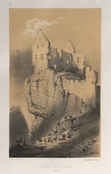 Picturesque Architecture or Monuments of the 15th and 16th Centuries: Castles of France of the 15th and 16th Centuries: Pl. 30, Castle of Crussol (Drome)