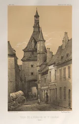 Picturesque Architecture or Monuments of the 15th and 16th Centuries: Castles of France of the 15th and 16th Centuries: Pl. 42, Clock Tower of St. Fargeau (Yonne)