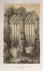 Ruins of the Church of St. Aubert, Haute-Marne, 1860