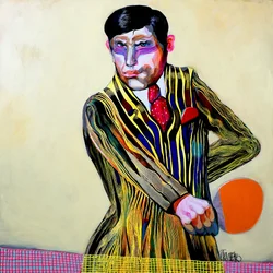 Bold Table Tennis Player