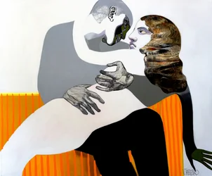 Intimate Couple Embrace