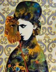 Mysterious Woman with Mask