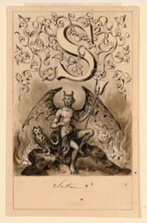 Design for the Letter S of a Primer: Satan