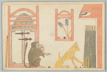 The Monkey and the Cat, Illustration for Aesop
