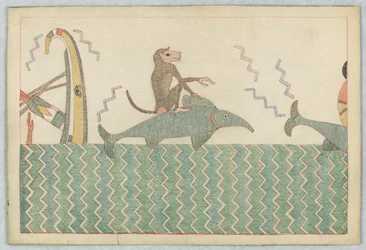 The Monkey and the Dolphin, Illustration for Aesop