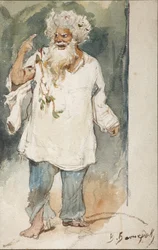 Costume design for the opera Rusalka by A. Dargomyzhsky