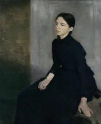 Portrait of a young woman, The artist