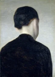 Seated Figure, Seen from Behind (Anna Hammershoi)