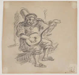 Clown Playing the Lute