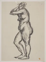 Standing Female Model Facing Left