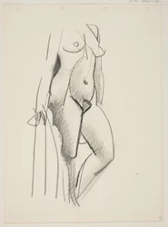 Standing Nude Woman, Facing Right, Drapery in Hand