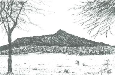 Mountain from Boat Club at Lake Naivasha, Kenya
