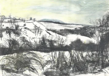 Osmotherley landscape in winter snow