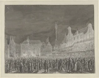 Celebration of the Proclamation of the Alliance with France at the Grote Markt in Haarlem, 1795