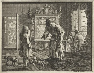 Father Reprimands His Children